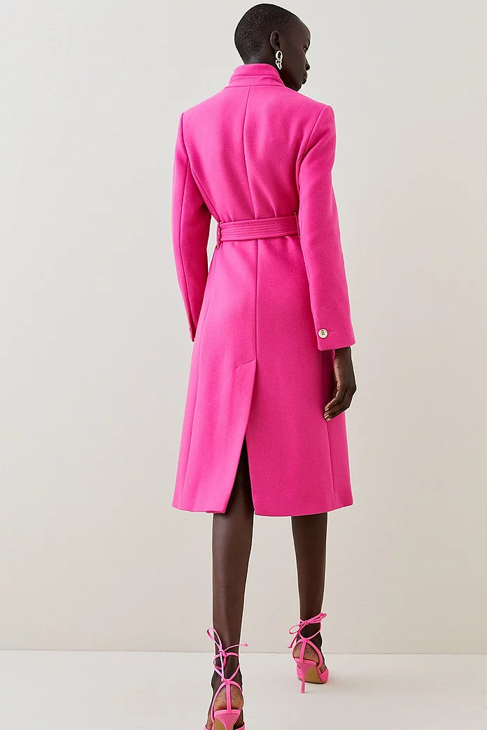Italian Virgin Wool Intank Topment Notch Neck Coat | Karen Italian Virgin Wool Intank Topment Notch Neck Coat | Karen